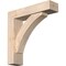 Ekena Millwork Thorton Block Smooth Bracket w/ Offset Brace, Douglas Fir, 5 1/2"W x 22"D x 22"H BKT0604X22X22THR05SDF - alternate 1